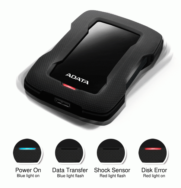 ADATA HD330 1TB USB 3.0 Shock-Resistant Extra Slim External Hard Drive