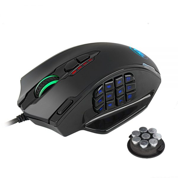 Redragon M908 IMPACT MMO Gaming Mouse up to 12,400 DPI High Precision Wired Laser Mouse