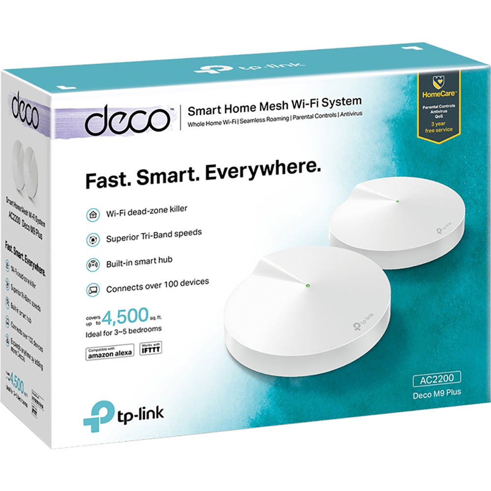 gebied Reusachtig Associëren TP-Link Deco M9 Plus AC2200 Smart Home Mesh Wi-Fi System (3-Pack) -  Computer Choice
