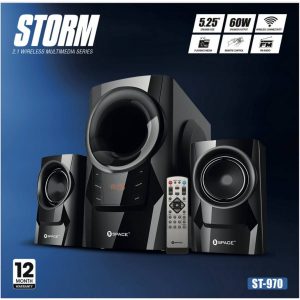 SPACE – STORM – 2.1 Multimedia Speakers – 5.25″ Woofer – 60 Watts – (ST-970)