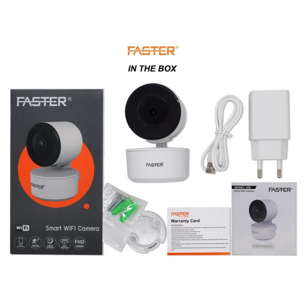 FASTER PTZ A20 1080P FHD Smart Wi-Fi Camera