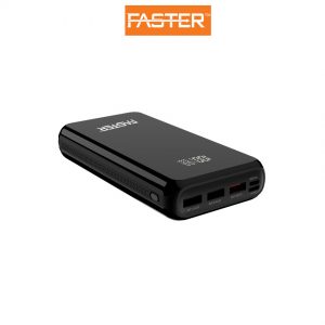 FASTER PD-24W PD+Qualcomm Quick Charge 3.0 Power Bank 20000 mAh with Digital Display