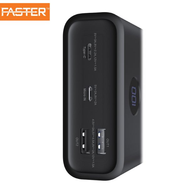 FASTER PD-30 Qualcomm Quick Charge 3.0 Power Bank 30000 mAh 22.5W with LED Display