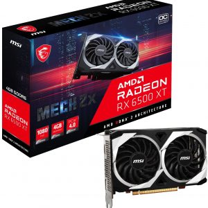 MSI AMD Radeon RX 6500 XT Mech 2X OC 4GB DDR6 64-Bit