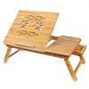 Bamboo Laptop Wooden Table with Two Cooling Fans and Drawer Bamboo Wooden Multipurpose Table For Laptop Table/Study Table/Reading Table/Craft-Work Table/Bed Table Kids Study Table, Bamboo Wooden Adjustable Foldable Table Laptop Table, Adjustable Foldable Bamboo Wooden Table - COMPUTER CHOICE