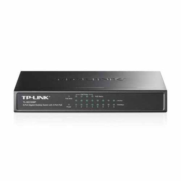 TP-Link TL-SG1008P 8-Port Gigabit Desktop Switch with 4-Port PoE+