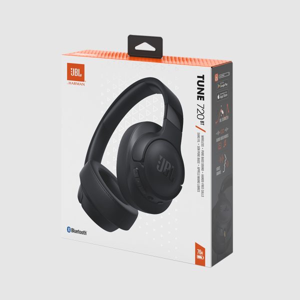 JBL TUNE 720BT Wireless Bluetooth Headphone (Black Color) - computerchoice.pk