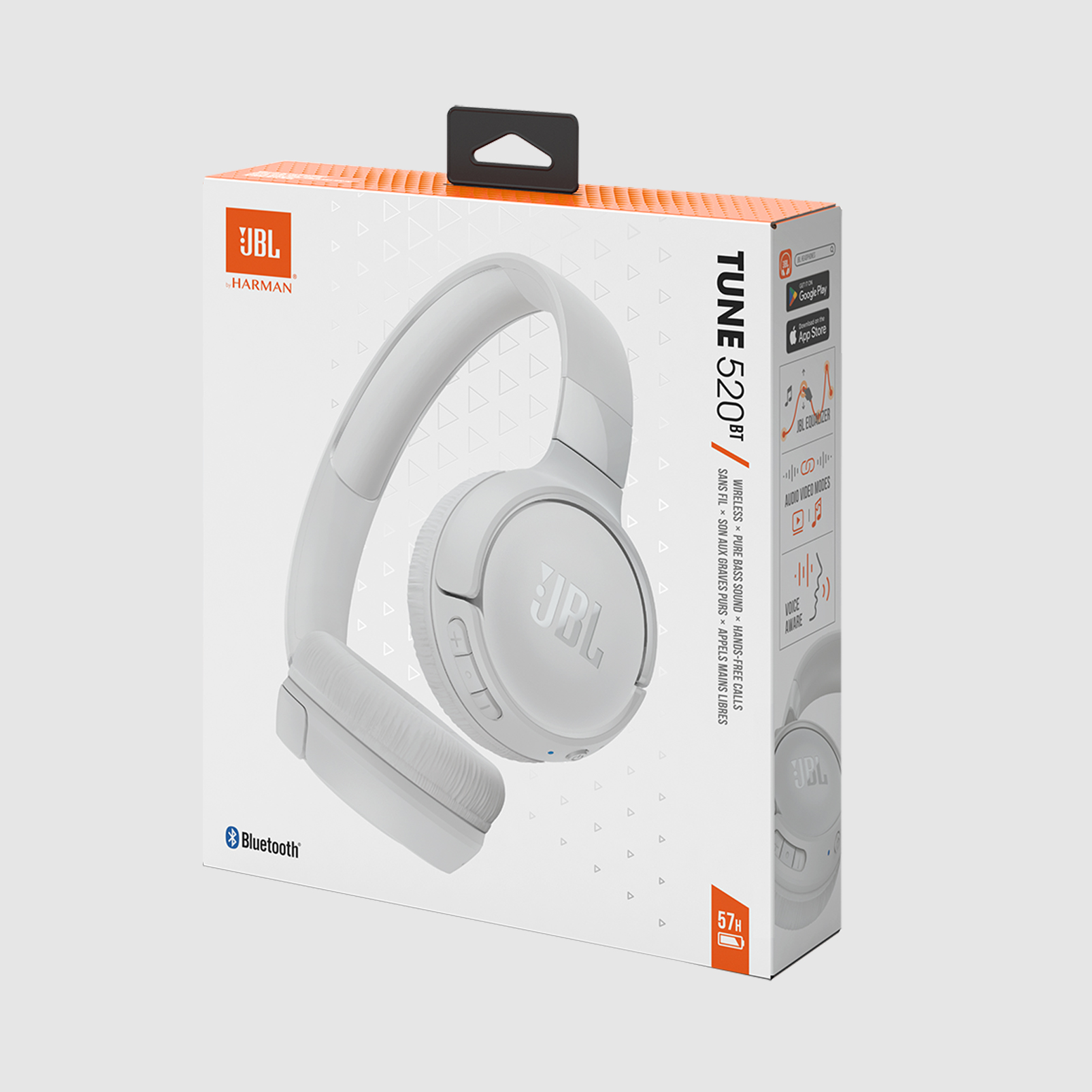 JBL TUNE 520BT Wireless Bluetooth Headphone (White Color) - computerchoice.pk