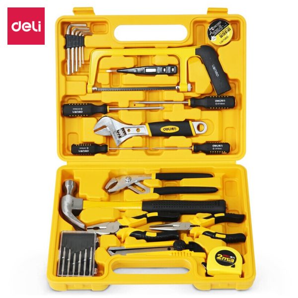 Deli 3702 Tool Kit 25 Pieces Soft Grip Tools with Fiber Case - www.computerchoice.pk