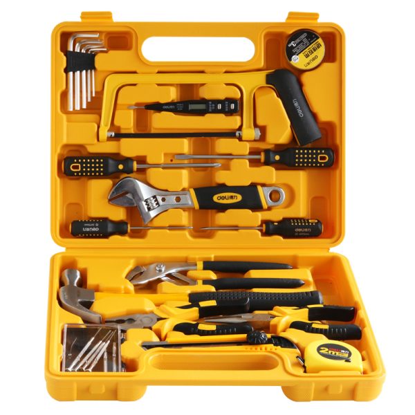 Deli 3702 Tool Kit 25 Pieces Soft Grip Tools with Fiber Case - www.computerchoice.pk