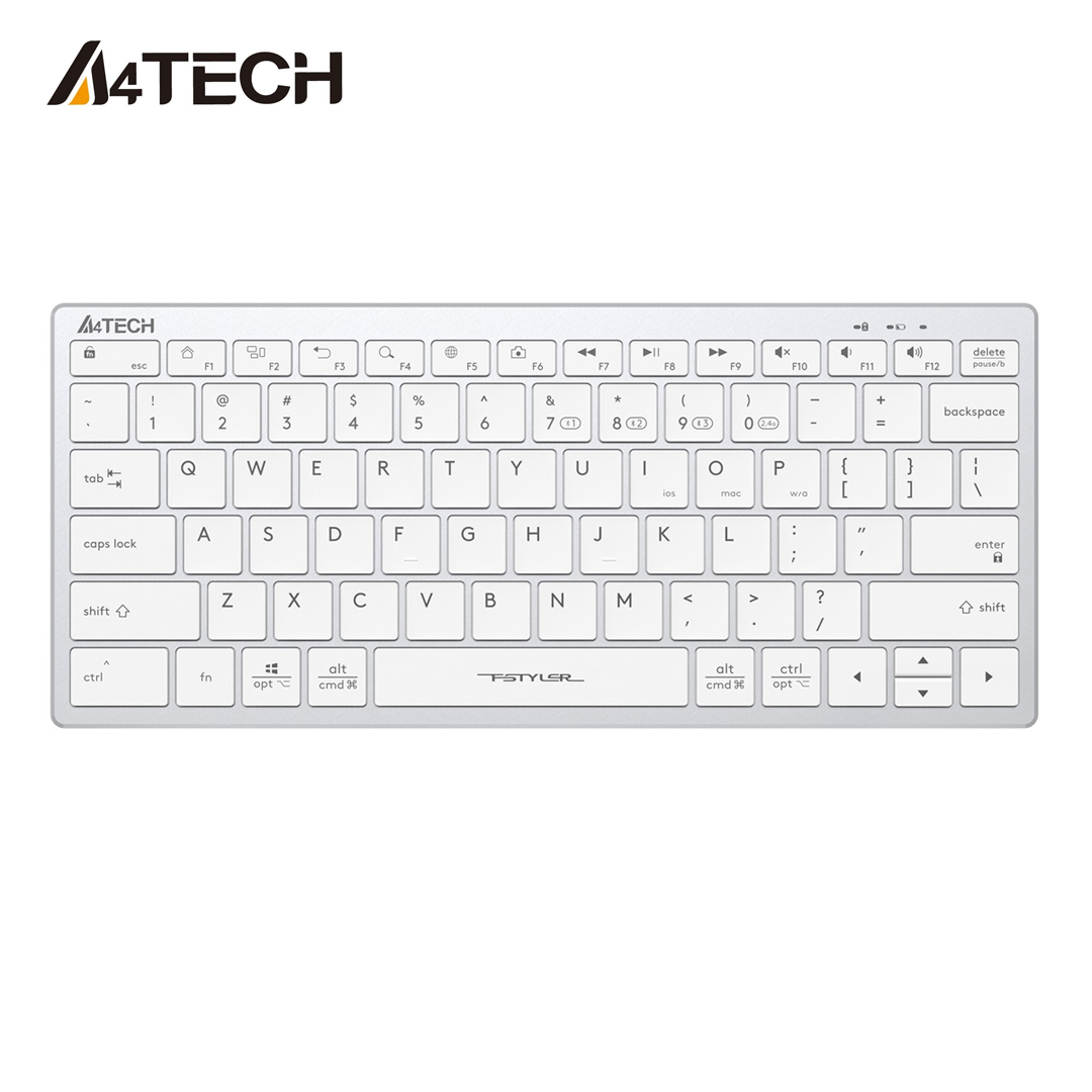 A4Tech FSTYLER FBX51C Bluetooth & 2.4G Wireless Keyboard - Keyboard Easy Switch up to 4 Devices A4Tech FSTYLER FBX51C Bluetooth & 2.4G Wireless Keyboard - Keyboard Easy Pair up to 4 Devices A4Tech FSTYLER FBX51C Bluetooth & 2.4G Wireless Keyboard - Multi Device Connectivity Keyboard A4Tech FSTYLER FBX51C Bluetooth & 2.4G Wireless Keyboard