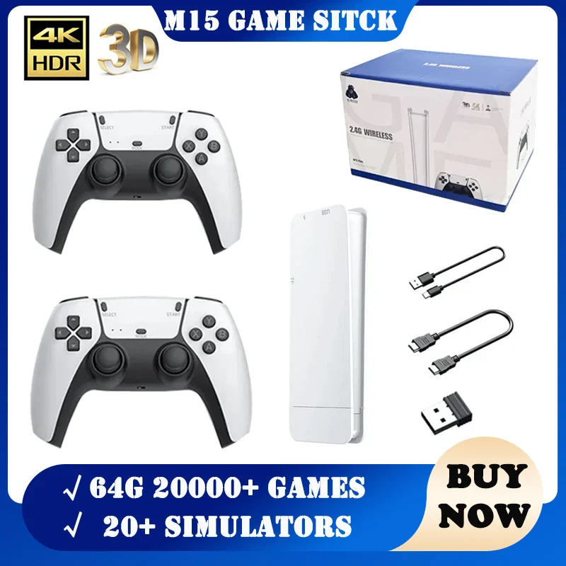 M15 Plus SJGAM 2.4G Wireless 3D Rocker Special Game Rocker for Arcade, M15 4K HD Game Console with Double Wireless Controllers, 4K Video Game Console Controllers, Wireless Controllers, Childhood Memories PC Games Wireless Controllers, Childhood Memories Games, Childhood Memories