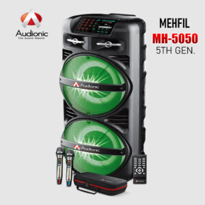 Audionic MEHFIL MH-5050 15"x2 TOWER 5TH GENERATION Speaker with UHF Mic, Audionic MEHFIL MH-5050 Speaker, Audionic MEHFIL MH-5050 Speaker, Audionic MH-5050 Speaker, Audionic MEHFIL MH-5050 Speaker with Mic, Audionic Speakers Best Price in Karachi Pakistan, Mehfil Speakers, Taraveeh Speakers, Taraweeh Speakers, Trolley Speaker with Wireless Mic, Karaoke Speakers, Portable Trolley Speakers, Speaker with Wireless Mic