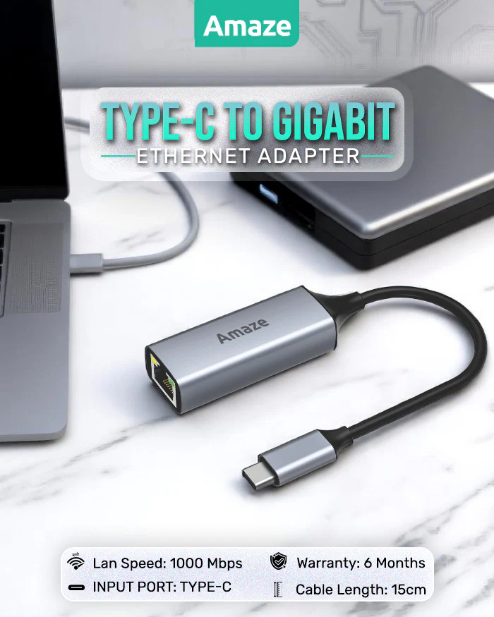 AMAZE A405S TYPE-C TO GIGABIT ETHERNET LAN ADAPTER, AMAZE Type-C To Gigabit Ethernet Adapter | A405s, AMAZE A405s Type-C to Gigabit LAN Ethernet Adapter, Type C to Gigabit Ethernet Adapter, Type C to Gigabit LAN Adapter, AMAZE A405s, A405s, AMAZE A405s Type-C To Gigabit Ethernet LAN Adapter Best Discounted Minimum Price in Karachi Pakistan, AMAZE All Products Available at Best Discounted Minimum Price in Karachi Pakistan