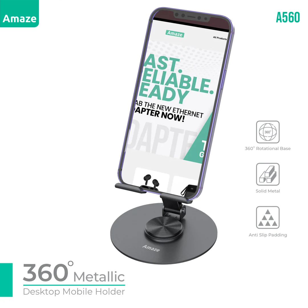AMAZE A560 360 Degree Metallic Desktop Mobile Holder, AMAZE A560 360O Degree Metal Mobile Phone Holder, AMAZE A560 360O Degree Mobile Phone Holder, AMAZE A560 Mobile Holder, AMAZE A560 360O Degree Mobile Phone Holder, AMAZE A560, A560, AMAZE A560 360O Degree Metallic Desktop Mobile Phone Holder Best Minimum Discounted Prices in Karachi Pakistan, AMAZE 360 Degree Metallic Desktop Mobile Phone Holder A560 Best Minimum Discounted Prices in Karachi Pakistan, Metal Metallic Mobile Phone Holders Best Minimum Discounted Prices in Karachi Pakistan, 360O Degree Rotatable Rotating Mobile Phone Holders Best Minimum Discounted Prices in Karachi Pakistan