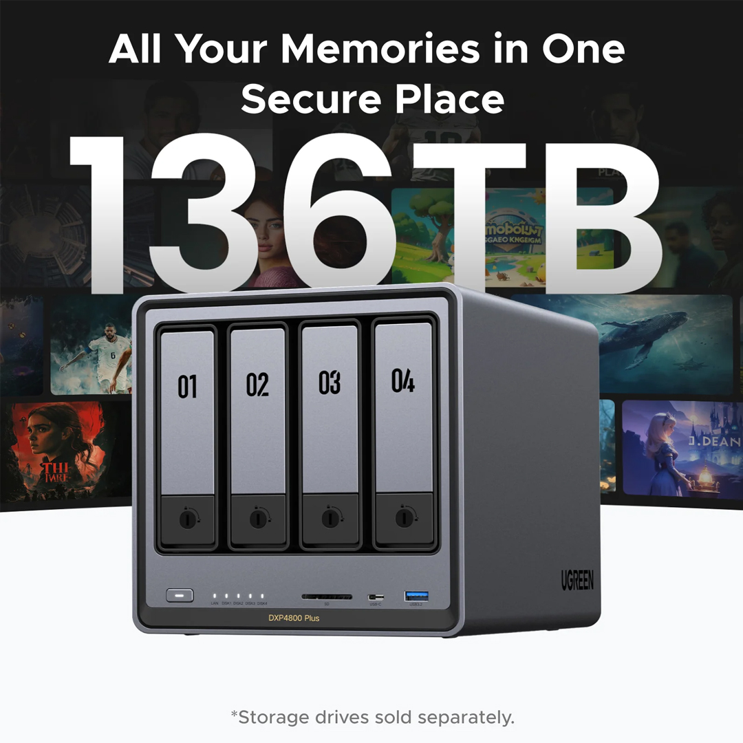 UGREEN NASync DXP4800 Plus 4-Bay NAS Storage