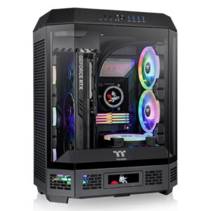 Thermaltake The Tower 600 mid tower PC chassis with vertical design and tempered glass panels