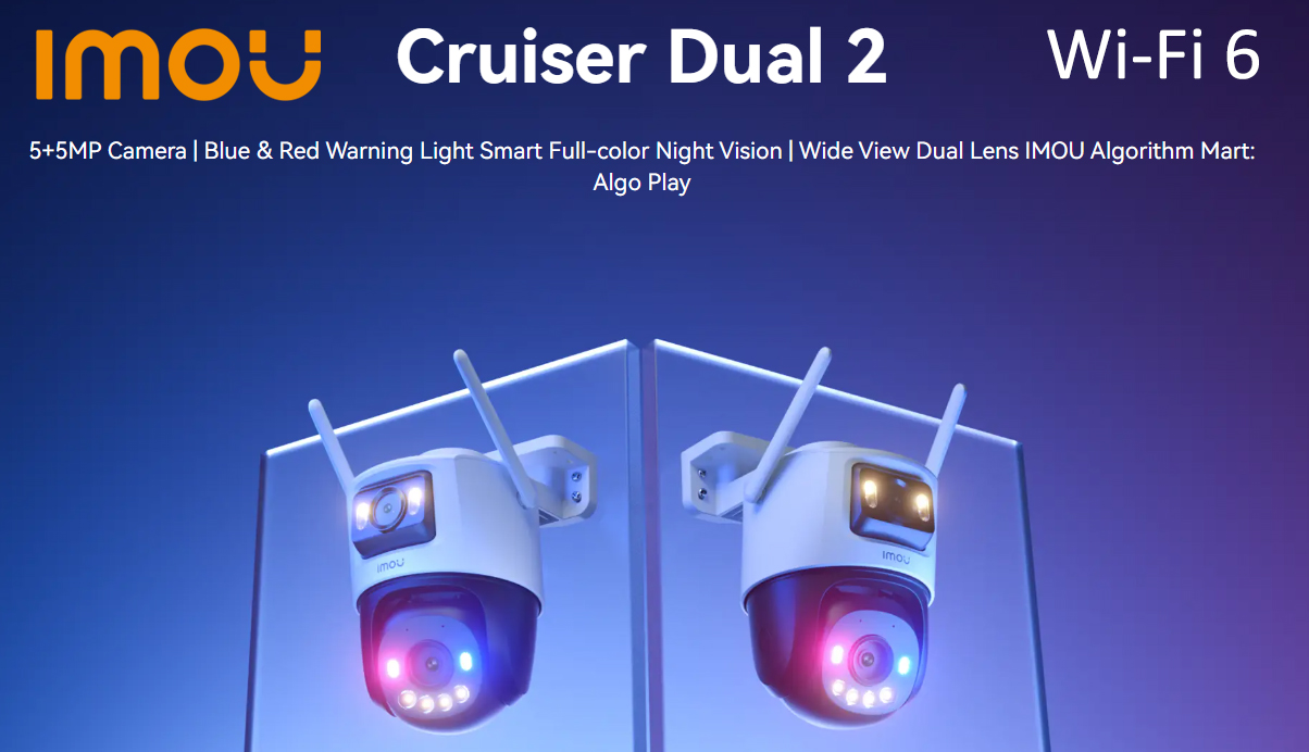DAHUA IMOU Cruiser Dual 5MP 3K Smart WiFi 6 Outdoor Security Camera