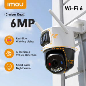 DAHUA IMOU Cruiser Dual 6MP 2K QHD Smart Wi-Fi 6 Outdoor Security Camera