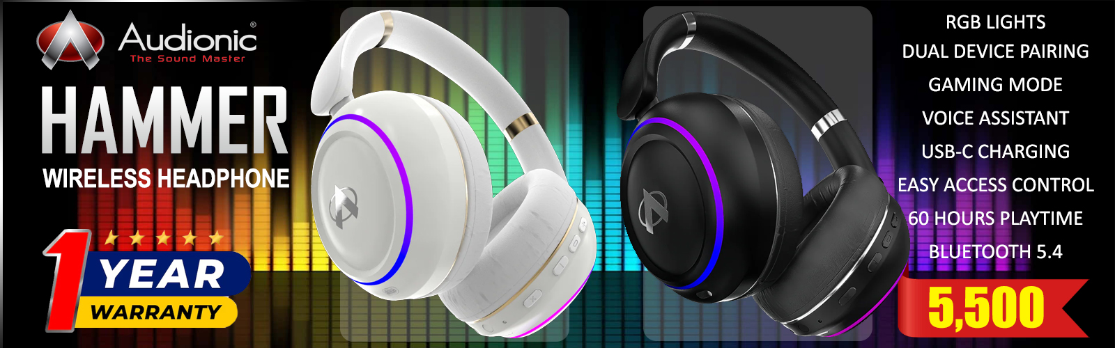 Audionic HAMMER Wireless Headphone